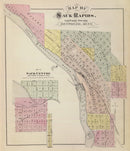 Vintage Map of Sauk Centre, Minnesota 1874