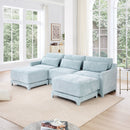 Stylish Sofa With Ottoman And Lumbar Pillows, Ergonomic Design by HouseOfZazla