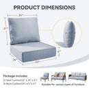 6" Thicker Outdoor Chair Cushions - Set of 2