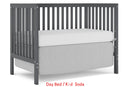 5-In-1 Convertible Crib, Converts from Baby Crib to Toddler Bed, Fits Standard Full-Size Crib Mattress, Easy to Assemble 53x29x9 Inches-STORM GREY