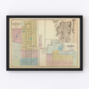 Vintage Map of Litchfield, Minnesota 1874