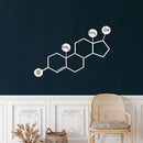 Testosterone Molecule Metal Wall Art