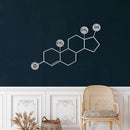 Testosterone Molecule Metal Wall Art