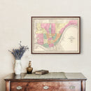 Vintage Map of Cincinnati, Ohio 1872