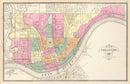 Vintage Map of Cincinnati, Ohio 1872