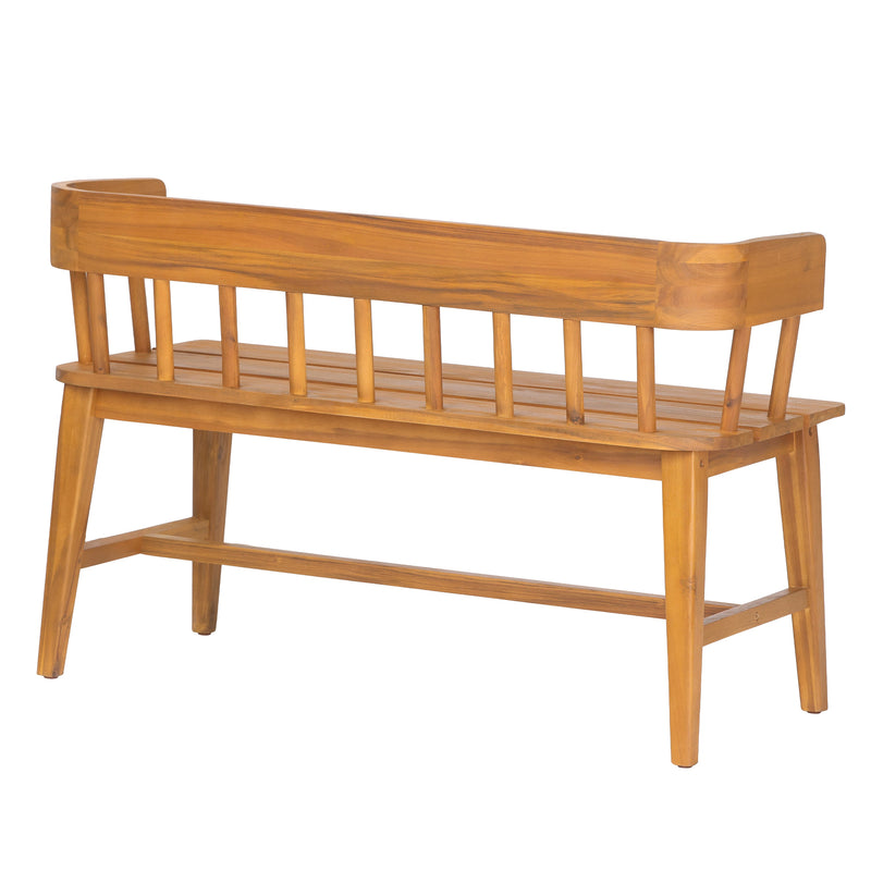 Bramley Outdoor Acacia Wood Bench, photo 7 of 10