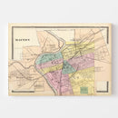 Vintage Map of Dayton, Ohio 1872
