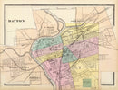Vintage Map of Dayton, Ohio 1872