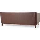 81" PU Sofa,Tufted Back,Solid Wood legs,Living Room and Study