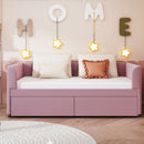 Upholstered Daybed With Ergonomic Design Backrest