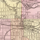 Vintage Map of Springfield, Ohio 1872