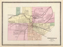 Vintage Map of Springfield, Ohio 1872