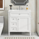 Bathroom Vanity With Top Sink, Modern Bathroom Storage Cabinet With 2 Drawers And A Tip-Out Drawer by HouseOfZazla