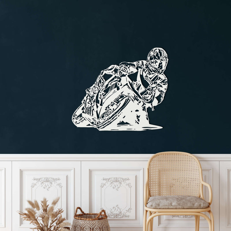 Motorcycle Race Metal Wall Art