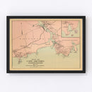 Vintage Map of Cape Porpoise, Maine 1894