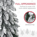 HOMCOM 7ft Tall Prelit Pencil Artificial Christmas Tree
