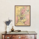 Vintage Map of Auburn, Maine 1894