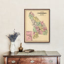 Vintage Map of Turner, Maine 1894