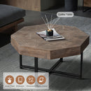 Wood Octagonal Vintage Patchwork Coffee Table by HouseOfZazla