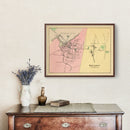 Vintage Map of Houlton, Maine 1894