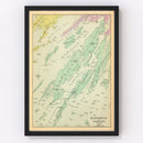 Vintage Map of Harpswell, Maine 1894
