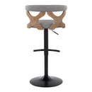 Gardenia - Contemporary Adjustable Barstool & Swivel With Rounded T Footrest (Set of 2)