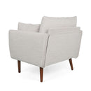 Luminate - Upholstered Fabric Club Chair With Tapered Legs And 2 Accent Pillows