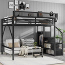 Loft Bed With Storage Shelves, Wardrobe by Unique Piece Furniture