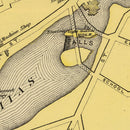 Vintage Map of Machias, Maine 1894