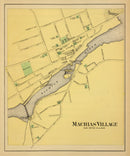 Vintage Map of Machias, Maine 1894