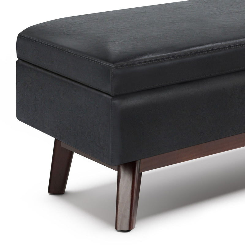 Owen - Rectangular Storage Ottoman - Midnight Black, photo 4 of 8