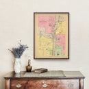 Vintage Map of Augusta, Maine 1894