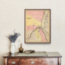 Vintage Map of Gardiner, Maine 1894