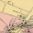 Vintage Map of Gardiner, Maine 1894