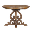 5-Piece Retro Functional Dining Set, 1 Extendable Table with a 16-inch Leaf and 4 Upholstered Chairs for Dining Room and Kitchen (Walnut)