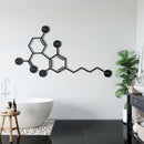 Cannabidiol CBD Molecule Metal Wall Art