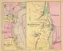Vintage Map of Hallowell, Maine 1894