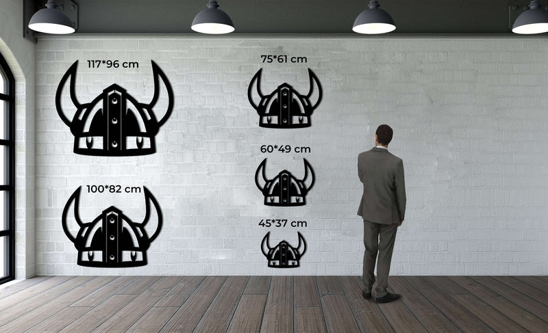 Viking Warrior Helmet Metal Wall Art