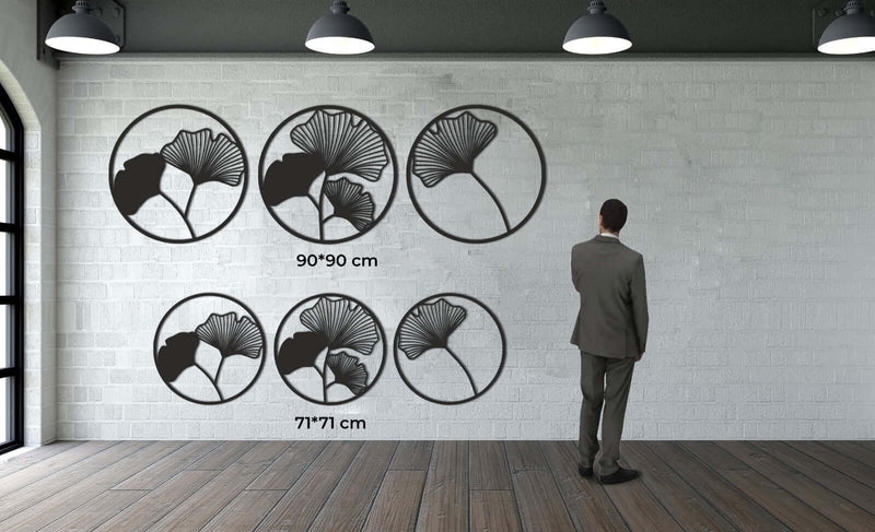 Ginkgo Biloba Leaf Metal Wall Art