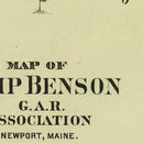 Vintage Map of Camp Benson, Maine 1894