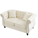 Chesterfield Sofa With Rolled Arms And Nailhead Trim by HouseOfZazla