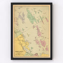 Vintage Map of Falmouth Foreside, Maine 1894