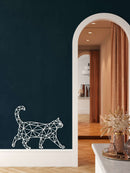 Geometric Cat Metal Wall Art