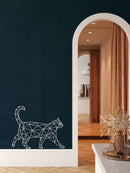 Geometric Cat Metal Wall Art