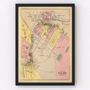 Vintage Map of Calais, Maine 1894