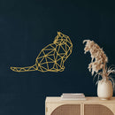 Geometric Cat Metal Wall Art