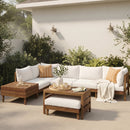 TOPMAX 8-Piece Acacia Wood Outdoor Patio Sofa Set by HouseOfZazla