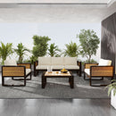 Aluminum Frame Large 4-Piece Outdoor Patio Furniture Set for 5 Person by HouseOfZazla