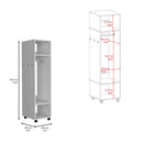 Walker Edison | White Tall Wardrobe Armoire with Mirror