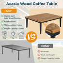 Luxury L-Shaped Acacia Wood Patio Furniture Set with Cushions by HouseOfZazla